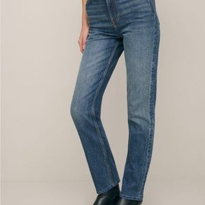Reformation Liza ultra high rise straight leg jeans “Malta” wash size 27